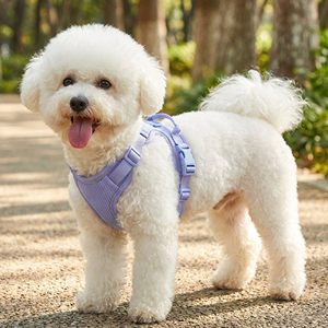 Harnais réfléchissant pour <span class=keywords><strong>chien</strong></span> avec anneaux en D avant et arrière, poignée anti-traction, poche GPS dissimulée, gilet respirant réglable pour la promenade et l'entraînement - Product Image 6