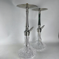 Kedatangan Baru 2025 Hookah Shisha Arab Mewah dari Baja Tahan Karat dengan Desain Cermin, Set Hookah Shisha Mewah dari Baja Tahan Karat 304