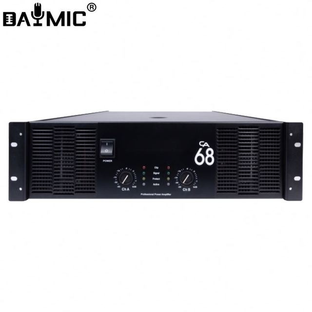 Wholesale CA68  3U 2ch 1800W Professional Power Amplifier for Stage Performance Concert Conference KTV Party