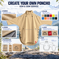 Poncho OEM Light Storm imperméable à manches chauve-souris, robe de change à séchage rapide avec doublure en polaire fine pour la natation, le surf et les voyages