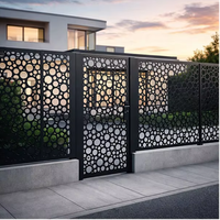 Panneau de séparation autoportant en aluminium découpé au laser pour jardin extérieur, clôture de villa, motif personnalisé