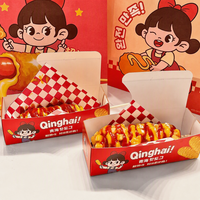 Boîtes d'emballage en carton pour hot-dogs et corn-dogs à emporter, écologiques, biodégradables, recyclables, avec logo personnalisé