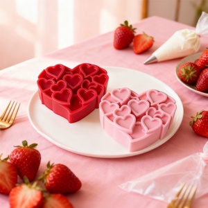 Molde de Silicona para Pastel de Mousse en Espiral con Forma de Corazón Multicapa para el Día de San Valentín, Decoración DIY, Antiadherente y Ecológico - Product Image 3