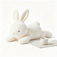 Peluche Lapin Mignon en Polyester et Coton PP, Vente en Gros Directe Usine, Logo Personnalisé pour Cadeaux d'Entreprise et Anniversaires