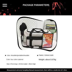 Bolsa deportiva de gimnasio con logotipo personalizado para hombre y mujer, bolsa de viaje corta para fin de semana con compartimento para zapatos, bolsa de Fitness para equipaje - Product Image 4