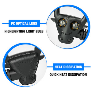 Liuhjg xe máy lần lượt tín hiệu Bull Head 12V không thấm nước LED tín hiệu đèn ba màu sắc phong cách mới OEM LED chỉ số - Product Image 3