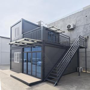 Maison conteneur moderne modulaire et portable de 20 pieds pour travaux publics, infrastructure <span class=keywords><strong>temporaire</strong></span> de chantier, démontable et en kit plat, pour usage en villa ou hôtel - Product Image 3