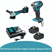 Kit combiné sans fil 18V, moteur sans balais, 2 batteries lithium 5.0Ah, chargeur rapide, meuleuse d'angle, ensemble d'outils électriques robustes, OEM, garantie 3 ans
