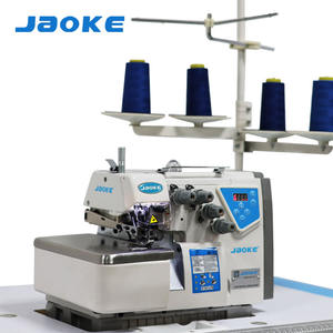 Новая промышленная компьютеризированная оверлочная машина JAOKE JK-747 с прямым приводом, плоская платформа, 3/4/5-ниточный швейный станок, пластиковая и металлическая конструкция - Product Image 3