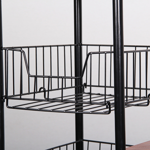 3-layer Kitchen Storage Rack Movable Metal Iron Side <strong>Table</strong> Kitchen Storage Trolley Kitchen <strong>Shelf</strong> <strong>with</strong> Wheels - Product Image 5
