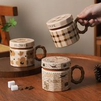 Vintage 401-500ml tasse à thé en céramique vaisselle en céramique ensemble haute apparence usage domestique plats pose de bonnes choses pour le café et le thé