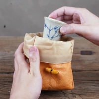 Sac de rangement écologique à cordon, fait main en papier DuPont, pochette portable pour montres et petits objets