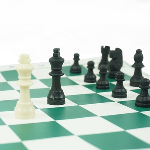 Commercio all'ingrosso all'aperto Set di <span class=keywords><strong>scacchi</strong></span> classico bianco e nero torneo pezzi di <span class=keywords><strong>scacchi</strong></span> verde tela borsa da viaggio <span class=keywords><strong>scacchi</strong></span> - Product Image 3