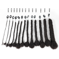 Extensions de dreadlocks 100% cheveux humains 0,6 cm, vente en gros, durables, entièrement faites à la main, locs régulières, couleur naturelle pour femmes noires