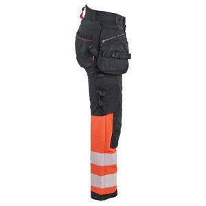 BLAKLADER - 702516489955C40 <b>Women</b>’s Hi-Vis <b>trousers</b> 4-way <b>stretch</b> Black/Red hi-vis - EAN 7330509929339 HI-VIS WORKWEAR - Product Image 3