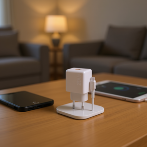 Chargeur mural 20W Type C vers Type C avec sortie USB A, charge rapide pour téléphone et tablette - Product Image 3