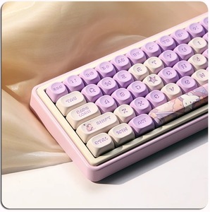 Mềm Dễ Thương Thỏ Keycap Moa hồ sơ PBT nhuộm thăng hoa 130key cho 61/75/87/98/108 Bàn Phím Cơ khí DIY tùy chỉnh ODM/OEM - Product Image 5