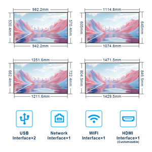 <span class=keywords><strong>ป</strong></span>้ายดิจิทัลติดผนังขนาด 43 55 นิ้ว ความละเอียด Full HD พร้อมจอแสดงผลแบบไร้สาย สมาร์ท WIFI LCD หน้าจอสัมผัส IR สำหรับโฆษณา - Product Image 5