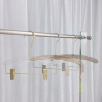 Percha de acrílico transparente para ropa, soporte para tiendas de ropa, vestidos de novia, con logotipo personalizado, clip para pantalones de adulto