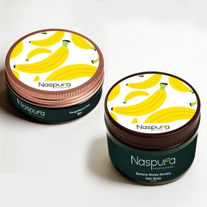 Masque capillaire réparateur 2-en-1 Naspura à la <span class=keywords><strong>banane</strong></span>, au miel et à la kératine, biologique, rafraîchissant et anti-frisottis pour cheveux normaux et secs, OEM - Product Image 2