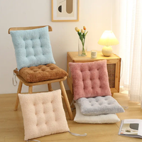 Coussins de siège carrés en peluche douce, rembourrés, de luxe, pour usage domestique, vente en gros d'usine