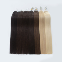 Новинка! Наращивание волос Nano Micro Beads 12A Salon New Style, светлые H6, Remy, окрашенные, с эффектом пера, 100% натуральные волосы, хит продаж.