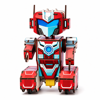 Puzzle Kayu 3D Kit Sains 8-12 Proyek Model Bangunan Robot Kontrol Suara Kit STEM untuk Anak-anak