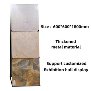 Custom Modern Metal <strong>Ceramic</strong> <strong>Tile</strong> <strong>Display</strong> <strong>Stand</strong> for Exhibition Hall Granite Quartz Mosaic Stone Slab - Product Image 2