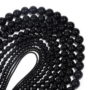 High Quality <strong>Black</strong> Agate Round Loose <strong>Beads</strong> 2/3/4/6/8/10/12mm Gemstone <strong>Bead</strong> Handmade for DIY Handmade Bracelet Jewelry Making - Product Image 1