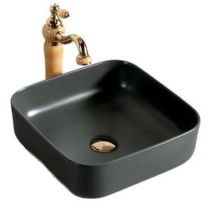 อ่างล้างหน้าเซรามิกสีเขียวเข้มดีไซน์แบบเรียบง่ายทรงสี่เหลี่ยมผืนผ้าด้านบนสำหรับระเบียงบ้านและโรงแรม - Product Image 5