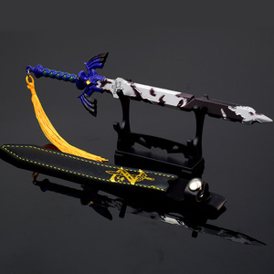 Legend of <span class=keywords><strong>Zelda</strong></span> Link Master Sword 22cm Sword Steel Holster Version Metal Sword Model se puede personalizar alrededor del modelo - Product Image 4