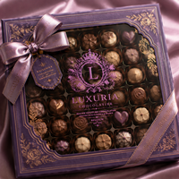 Artisan Chocolate Treasures Signature Collection Recycelbare Kunstpapier-Geschenkbox Anpassbare Form Lebensmittelecht UV-Beschichtet
