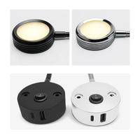 Lampe murale LED 12V DC en aluminium pour camping-car, bateau, chevet, lecture, chambre à coucher, avec flexible et chargeur USB