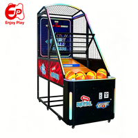 Machine de basket de rue intelligente à paniers mobiles en métal, jeu d'arcade à monnayeur avec éclairage LED et prise en charge de l'espagnol pour l'industrie du divertissement