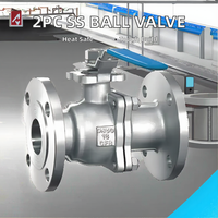 Vanne à boisseau sphérique robuste en acier inoxydable ASME B16.34 CF8M CF8 DN50 2PC à brides à passage plein pour systèmes de gaz de production d'énergie