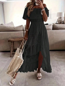 Abito <span class=keywords><strong>Estivo</strong></span> in Pizzo per Donne, Elegante Copricostume Casual da Spiaggia, <span class=keywords><strong>Vestito</strong></span> <span class=keywords><strong>Lungo</strong></span> Maxi alla Moda - Product Image 6