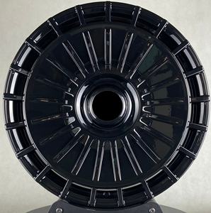 Rines <span class=keywords><strong>de</strong></span> Aleación Forjados Personalizados <span class=keywords><strong>de</strong></span> 1 Pieza con Diseño Multirradio, Pulidos y Cepillados en Negro para BMW X3 X4 X5 X6 X7 y Benz Glc Gls Gle - Product Image 4