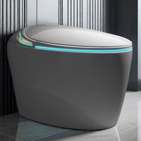 Haut de gamme top vente wc intelligent placard d'eau monté au sol en céramique automatique forme d'oeuf toilette bidet salle de bain cuvette de toilette intelligente