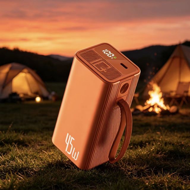 2026 New Trending Portable 10,000mAh Power Bank with 45W Output Fast Mobile Charging Mini Laptop Power Banks with Charging Cable