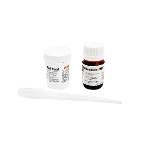 Kit de réparation de bac de douche gris tourterelle, résine DMC, gel coat, mélange de peroxyde inclus pour la fixation de baignoires et de douches - Product Image 1