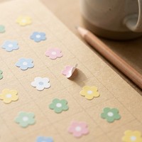 Digital Bedrucktes Macaron Blumenmuster Washi-Tape Gestanztes Mattes Breites Synthetisches Papierband