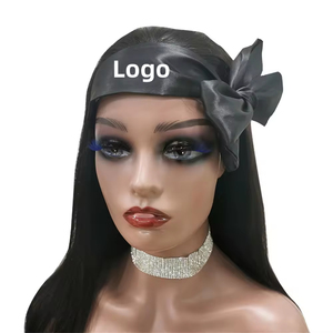 Kustom Logo sutra pembungkus rambut ikat kepala tepi bungkus Satin syal pita rambut Wig pegangan renda Frontal Satin ikat kepala - Product Image 6