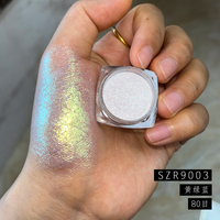 Poudre de pigment libre série SZR9002, finition métallique scintillante, effet caméléon, fard à paupières, brillant à lèvres, vernis à ongles en gel, laque