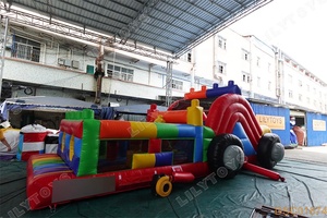 Lilytoys nuevo diseño coche Tema 5K inflables pequeño Mega Run rebote obstáculo inflable carrera de obstáculos para niños - Product Image 4