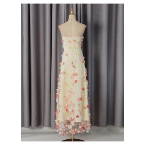 Eleganti Abiti da Sera con Applicazioni Floreali 3D, Vestito a Sirena per Donna, Abito Formale da Cerimonia, Vestito da Cocktail Aderente per Taglie Forti - Product Image 5
