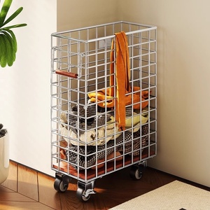<span class=keywords><strong>Panier</strong></span> <span class=keywords><strong>à</strong></span> <span class=keywords><strong>linge</strong></span> pliable pour tapis de yoga et vêtements sales, <span class=keywords><strong>panier</strong></span> de rangement <span class=keywords><strong>étroit</strong></span> pour la maison, style vintage - Product Image 4