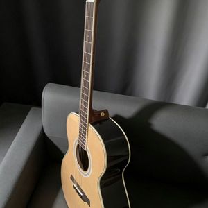 Guitare acoustique de 40 pouces avec table en épicéa massif, dos et flancs brillants, guitare acoustique de haute qualité - Product Image 6