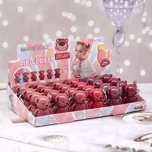 Anahtarlık dudak çamur 6 renkler mat dudak kremi ayı şekli ruj uzun ömürlü tavşan makyaj yapışmaz fincan ruj kızlar için - Product Image 2