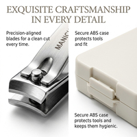 Ensemble de coupe-ongles, kit de manucure et pédicure, outils de toilettage en acier inoxydable avec étui pour les voyages et la maison