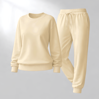 Ensemble de jogging d'automne pour femmes, ensemble 2 pièces, pantalon de sport en molleton pour femmes